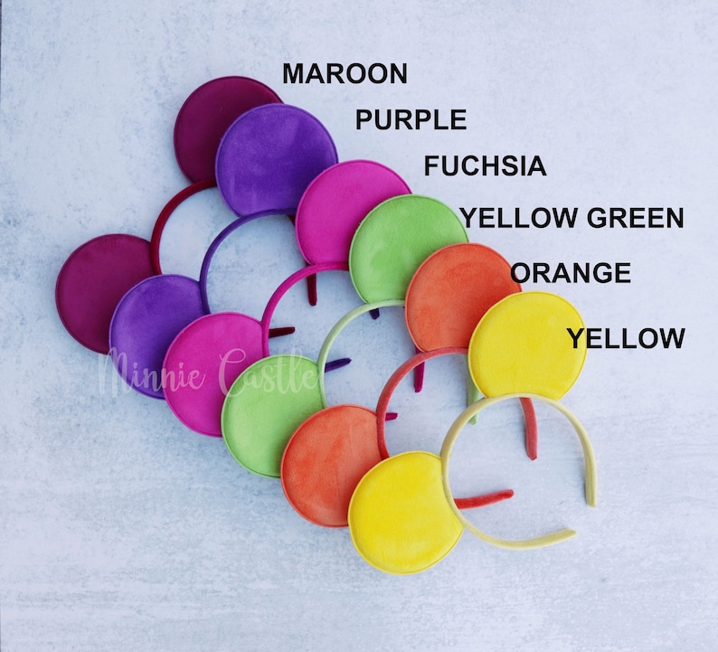 Black Velvet Minnie Ears Solid Black velvet mouse headband image 7