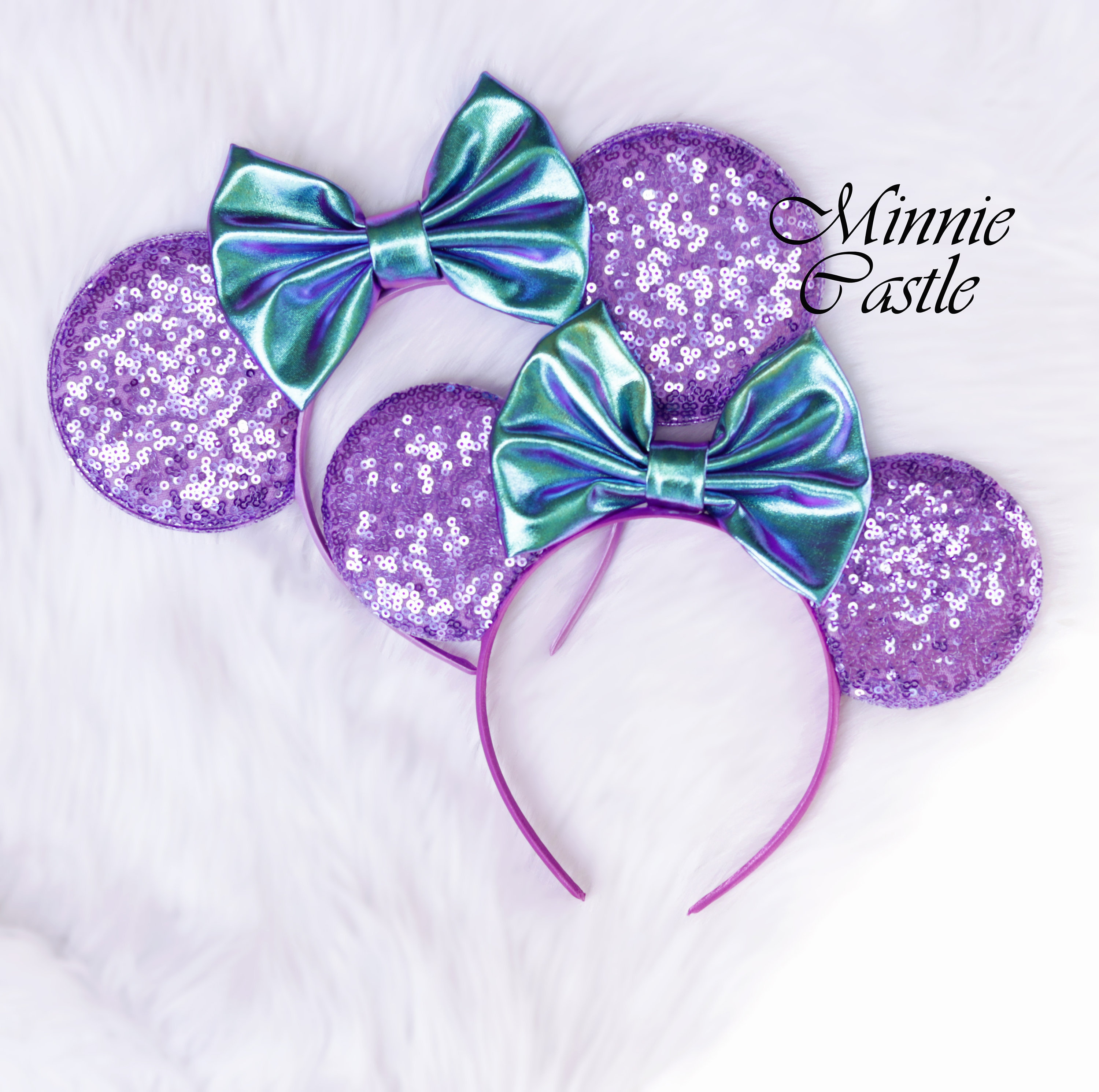 Lavender and Gold Star Disney inspired Mickey Ears