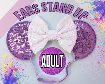 Minnie ears, Minnie ears Elastic headband, Women Adult Mickey Ears, Mouse Ears, No headache headband, Comfortable Mickey Ears