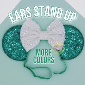 Minnie ears, Women adult Minnie Ears, Mouse  ears elastic headband, Mickey Ears, Mickey ears with stretch band, No headache headband