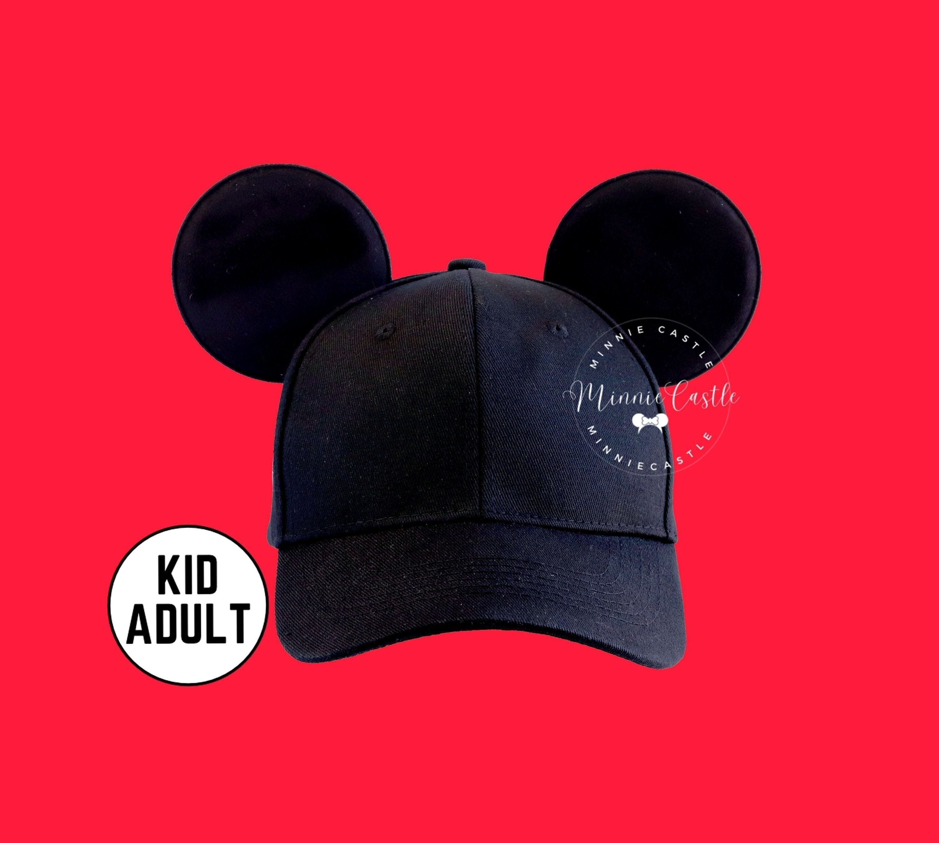 Mickey Ears Hat, Mickey Ears Baseball Cap, Mouse Ears for Adults and Kids, Boy Mickey Ears Baseball Hat, Minnie Ears Hat, Men Mouse Ears Hat