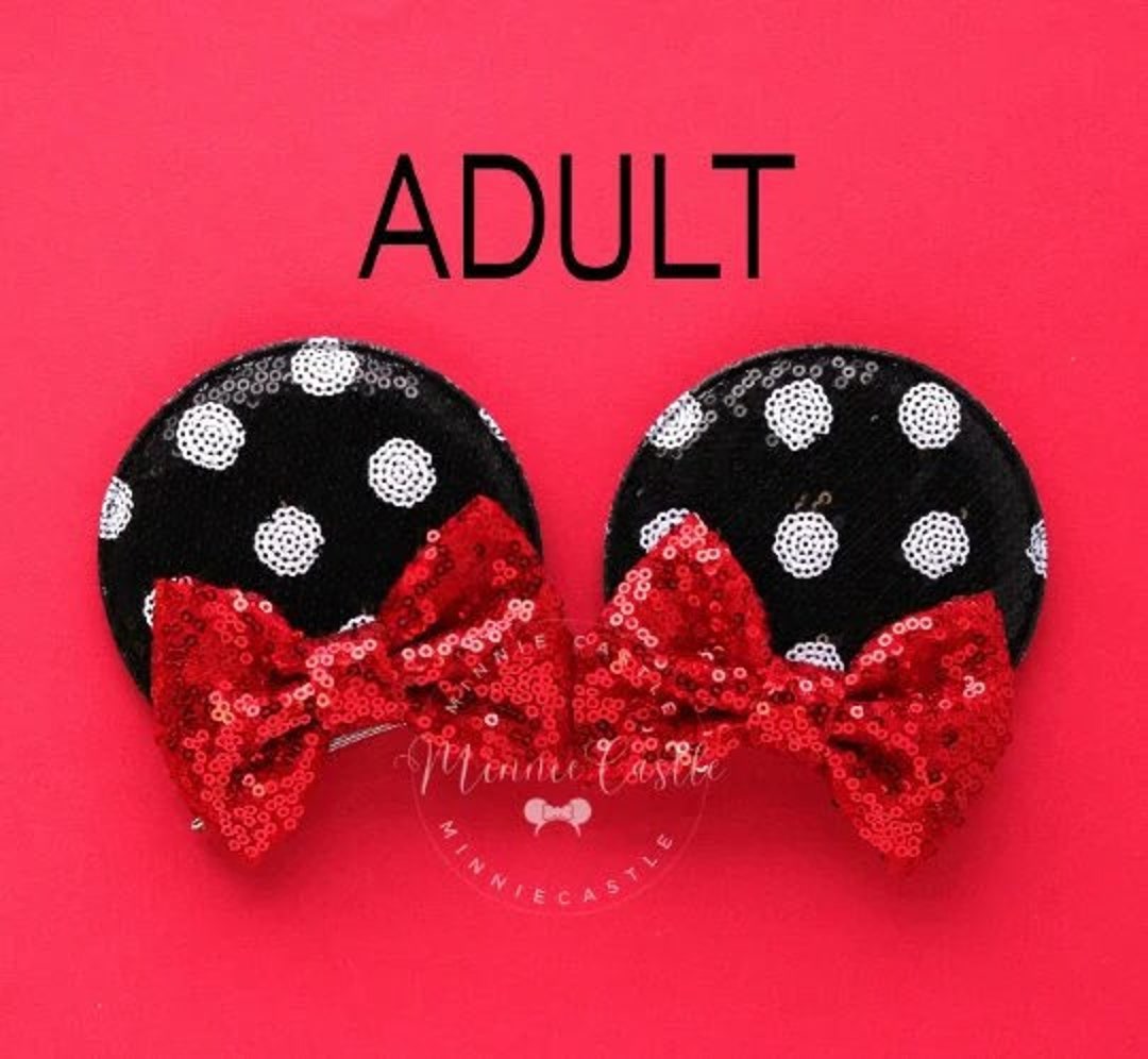 Minnie Ears, Mickey Ears Hair Clips, Mouse Ears Hair Clips, Mickey Hair