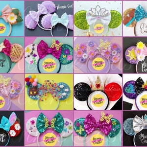 Minnie ears, Mickey ears, Princess Mouse ears, Mickey trip favor, birthday gifts, costume, cosplay, Princess ears for Kids and adult all age