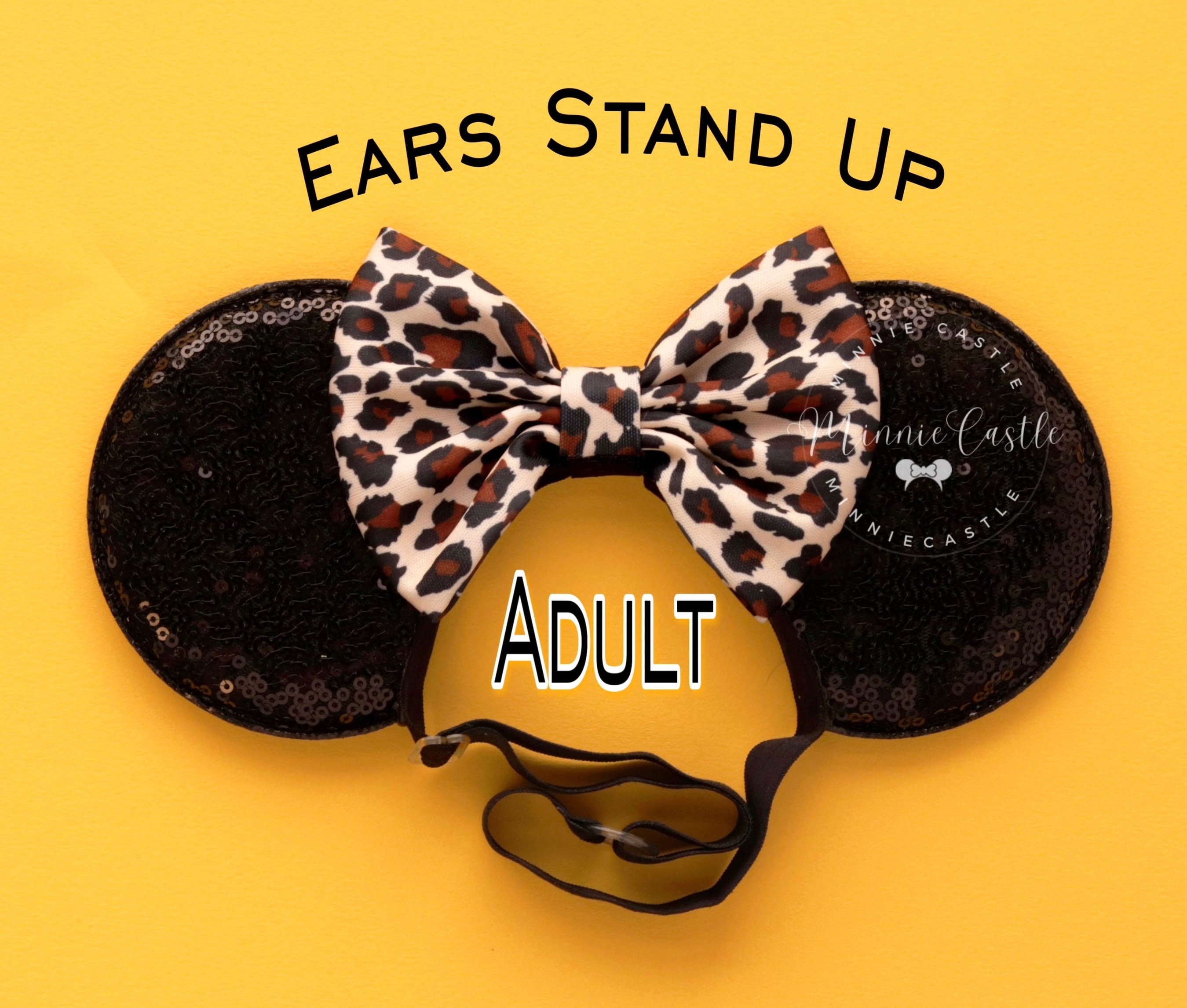 Cheetah Mickey Ears, Leopard Mouse Ears, Minnie Ears, Mickey Ears, Animal kingdom Ears, Adult Women Mouse Ears with Elastic Headband