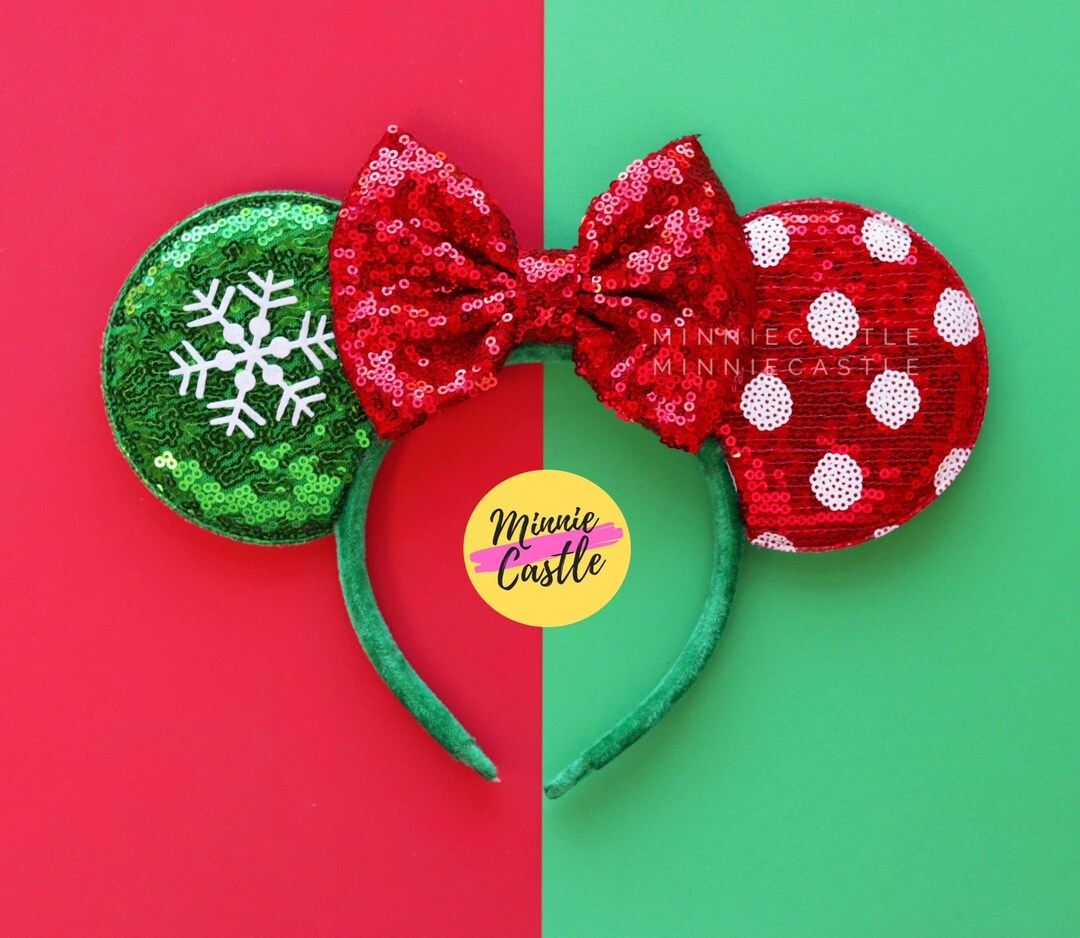 Minnie Ears Christmas Mickey Ears Mickey Ears Christmas Etsy