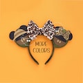 Safari Animal Print Mouse Ears | Cheetah Leopard Headband for Adults & Kids | Theme Park Accessory