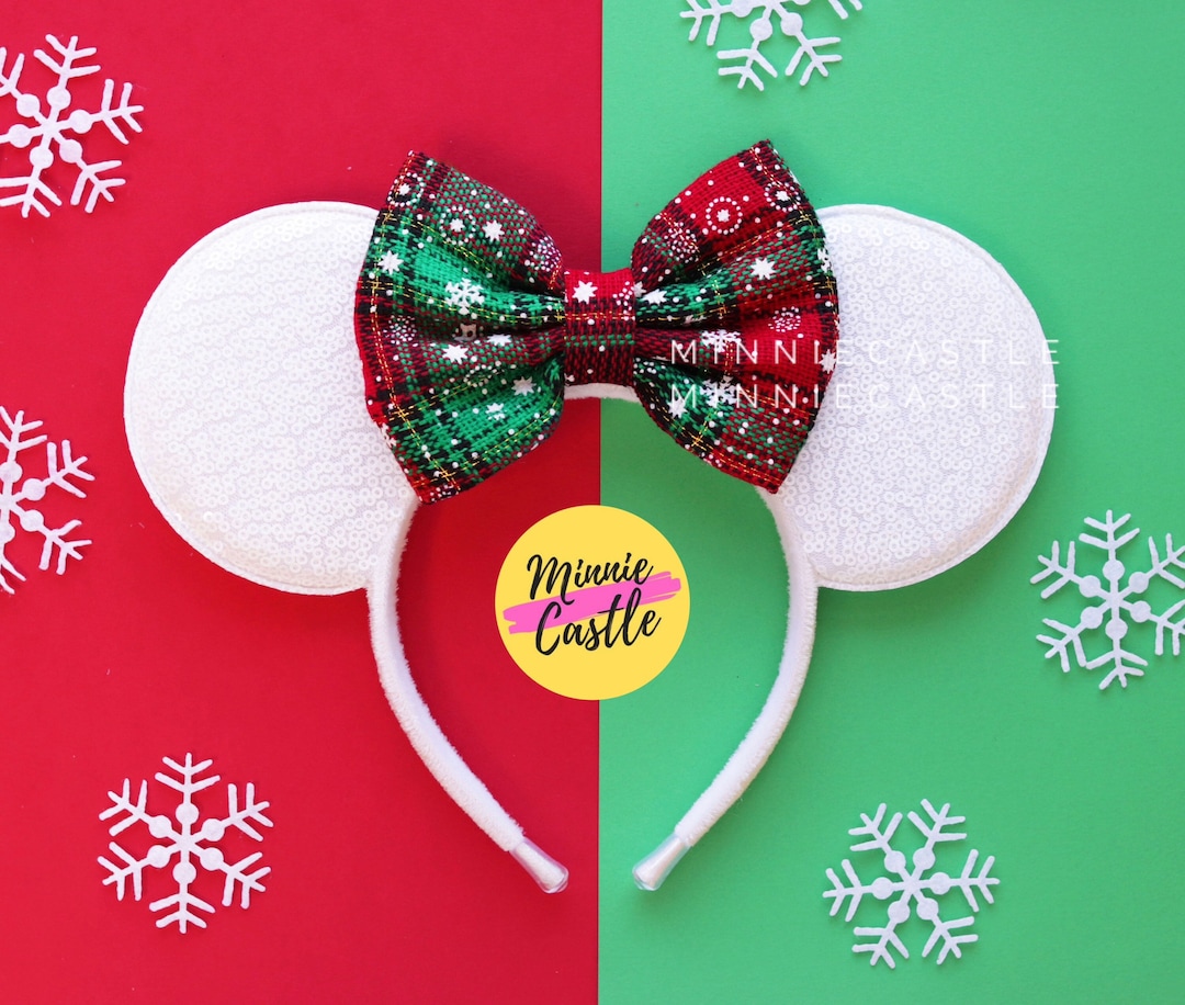 Christmas Ears, Minnie Ears, Christmas Mouse Ears, Mickey Ears