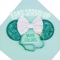 Minnie ears, Women adult Minnie Ears, Mouse  ears elastic headband, Mickey Ears, Mickey ears with stretch band, No headache headband