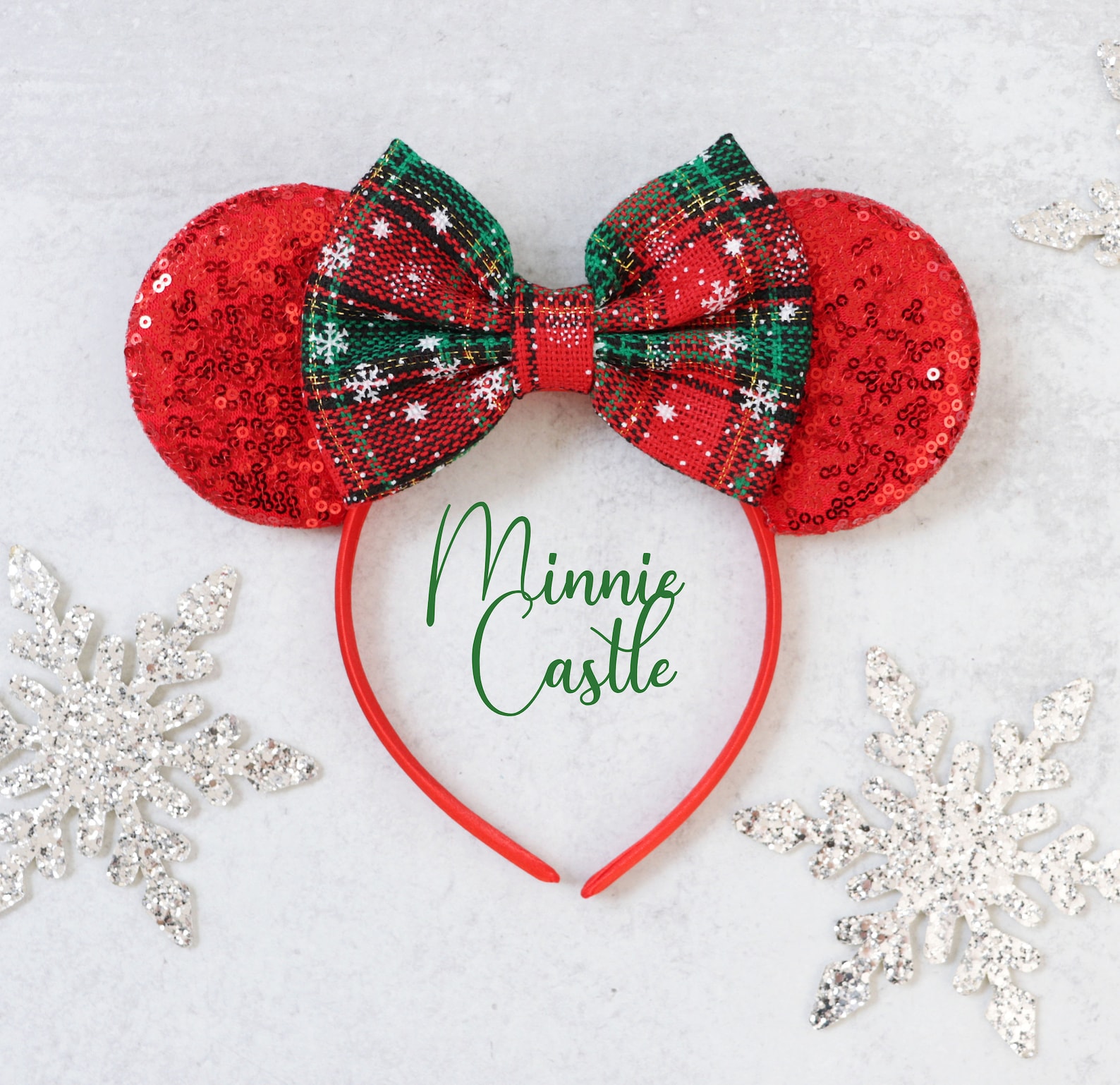 Christmas Minnie Ears Christmas Ears Christmas Mickey Ears Etsy