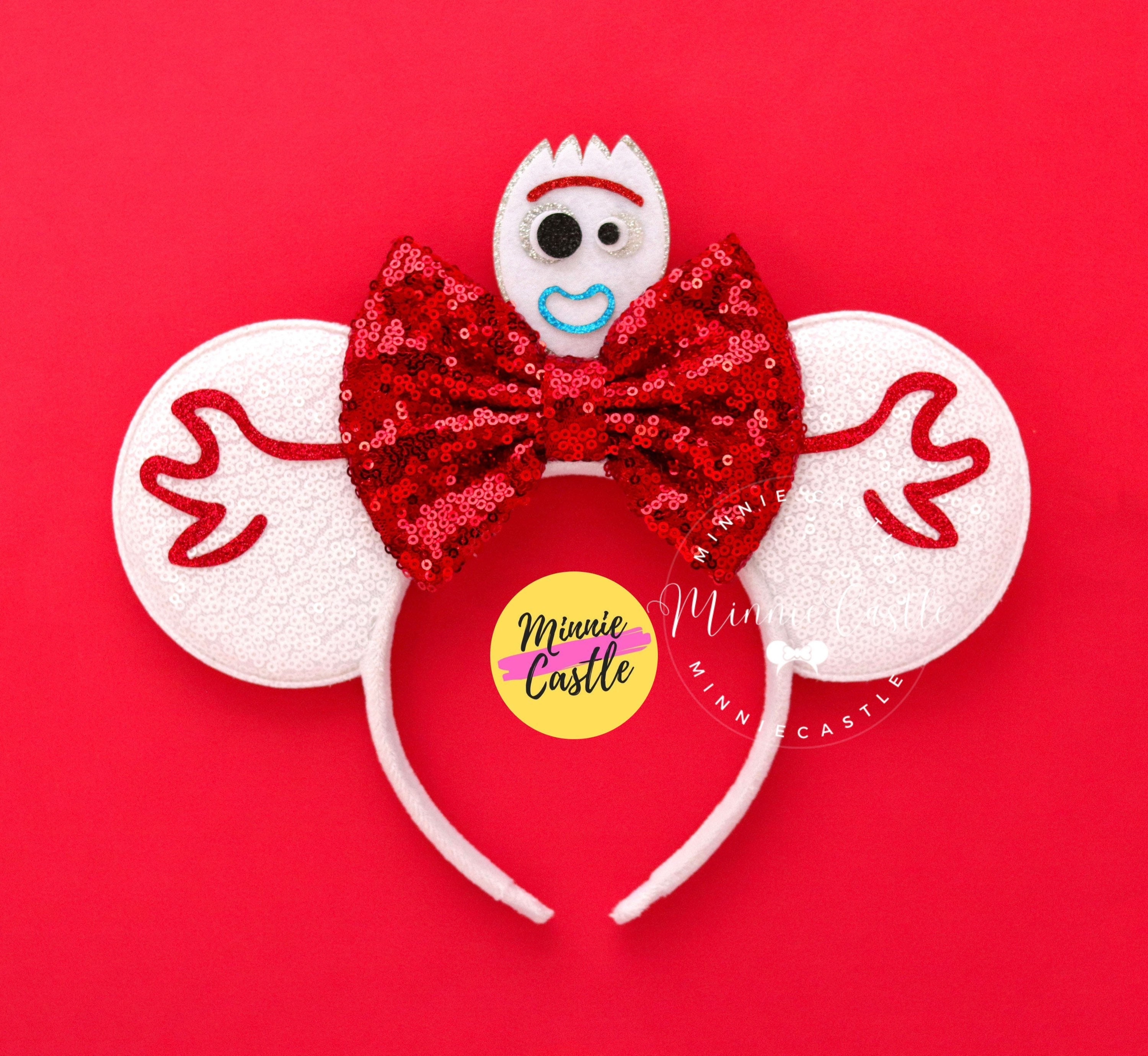 Disney White and Red Plush Forky Headband Toy Accessory Toy Story Forky Ears | Mickey Mouse Ears | Disneyland Ears  main image 3