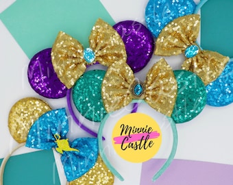 Jasmine Ears, Mickey ears, Princess Minnie Ears, Jasmine Mickey Ears, Minnie Ears, Princess Ears, Mouse Ears Headband, Character Ears