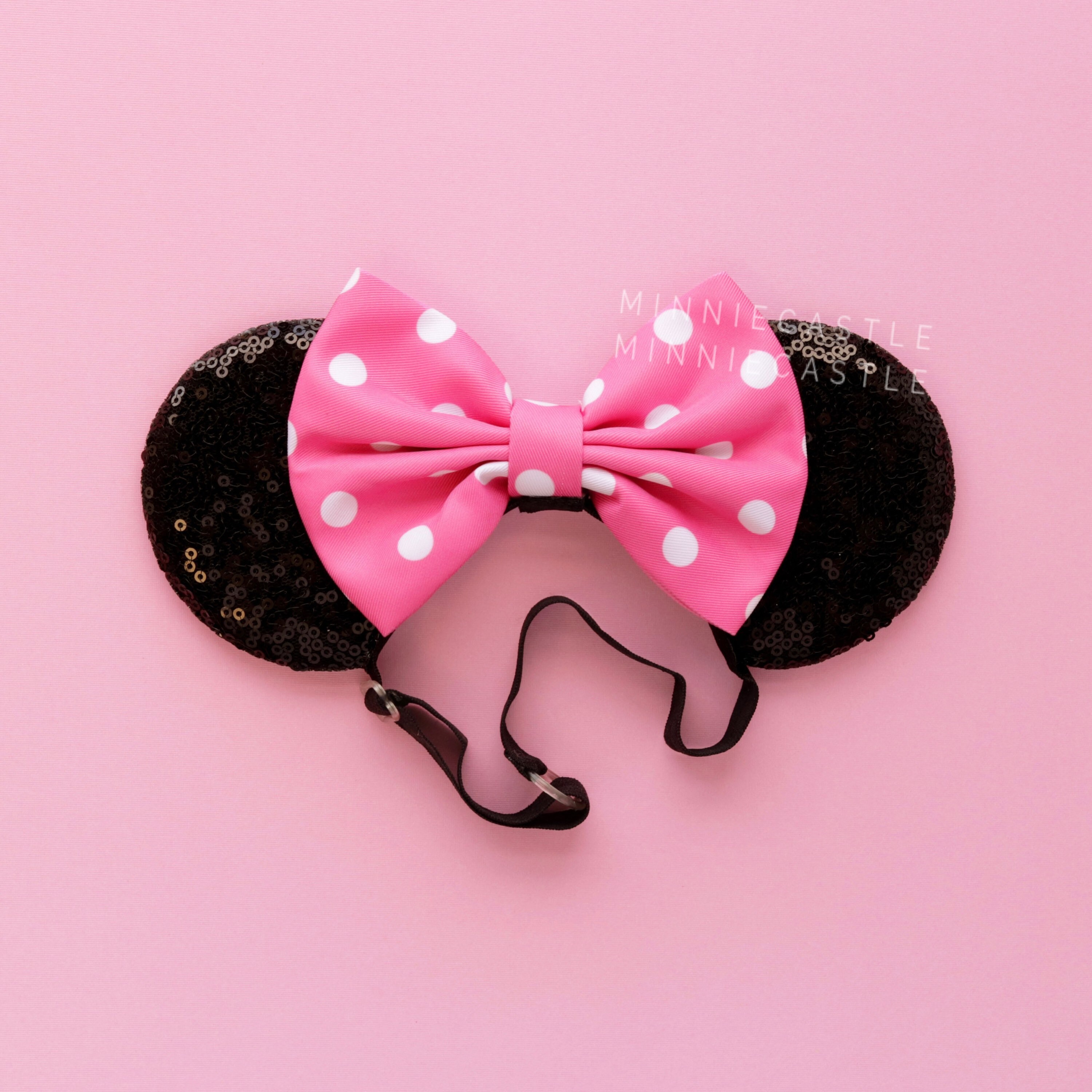 Pink Polka Dots Mickey Ears, Mickey Ears, Baby Toddlers 