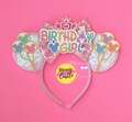 Birthday girl Crown ears, Mickey ears, Minnie ears,  birthday ears, birthday Mickey ears with Princess tiara, iridescent Mouse ears headband
