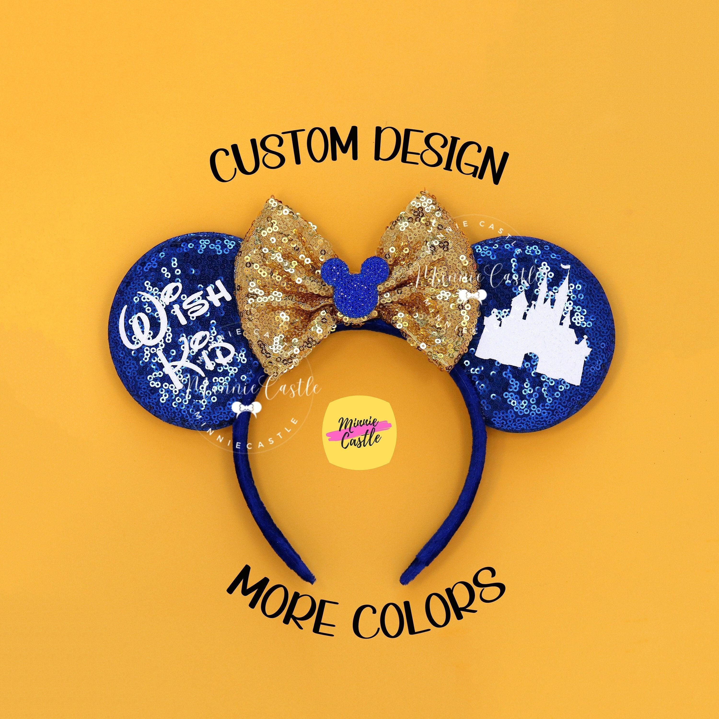 Custom Design Mouse Ears, Mickey Ears, Wish Kid Minnie Ears, Personalized Mouse Ear, Birthday Ears Gift to Adults & Kids, Character Headband