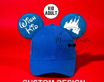 Personalisierte Mickey Ears Baseballkappe: Individuelles Wunschdesign, Wildleder Maus Ohren Hut