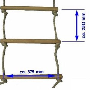 Rope ladder 2.0 10.0 m solid 150kg breaking load beech wood image 4