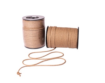 Jute rope premium 5 mm - 6 mm 220 m RED and NATURAL bondage kinbaku shibari shibari rope bondage rope