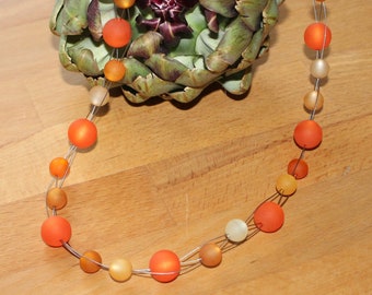 Necklace / Necklace Polaris chain with different shades of orange / Orange Polaris necklace !! Unique !! Handmade!!