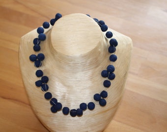Beautiful handmade necklace made of blue lava stone beads!! Unique!!