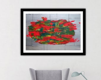 Vibrant modern art, fuchsia pink, green, and silver burst art, painting with textured pulls and splashes, Multicolor Painting vibrant color