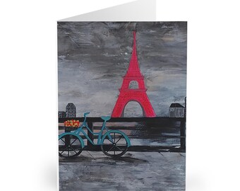 Cartes de voeux de Paris Cartes postales de Paris faites main Cartes postales de Paris imprimées Paris Lot de cartes parisiennes Cartes d'art Paris Tour Eiffel