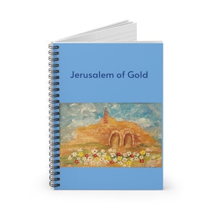 JERUSALEM OF GOLD Jewish Notebook Unique Jewish Gift Idea Jewish Memory Keeper Gift SpiralSpiral Notebook Ruled L image 4