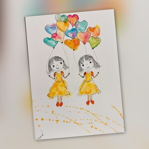 Decorazione per la camera da letto delle bambine, regalo per la camera delle bambine, regali per le sorelle, must-have per la camera delle figlie, regalo per la camera delle figlie delle sorelle, regali BFF per l'amore fraterno