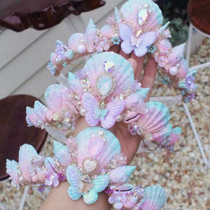 medium sparkle mermaid crowns