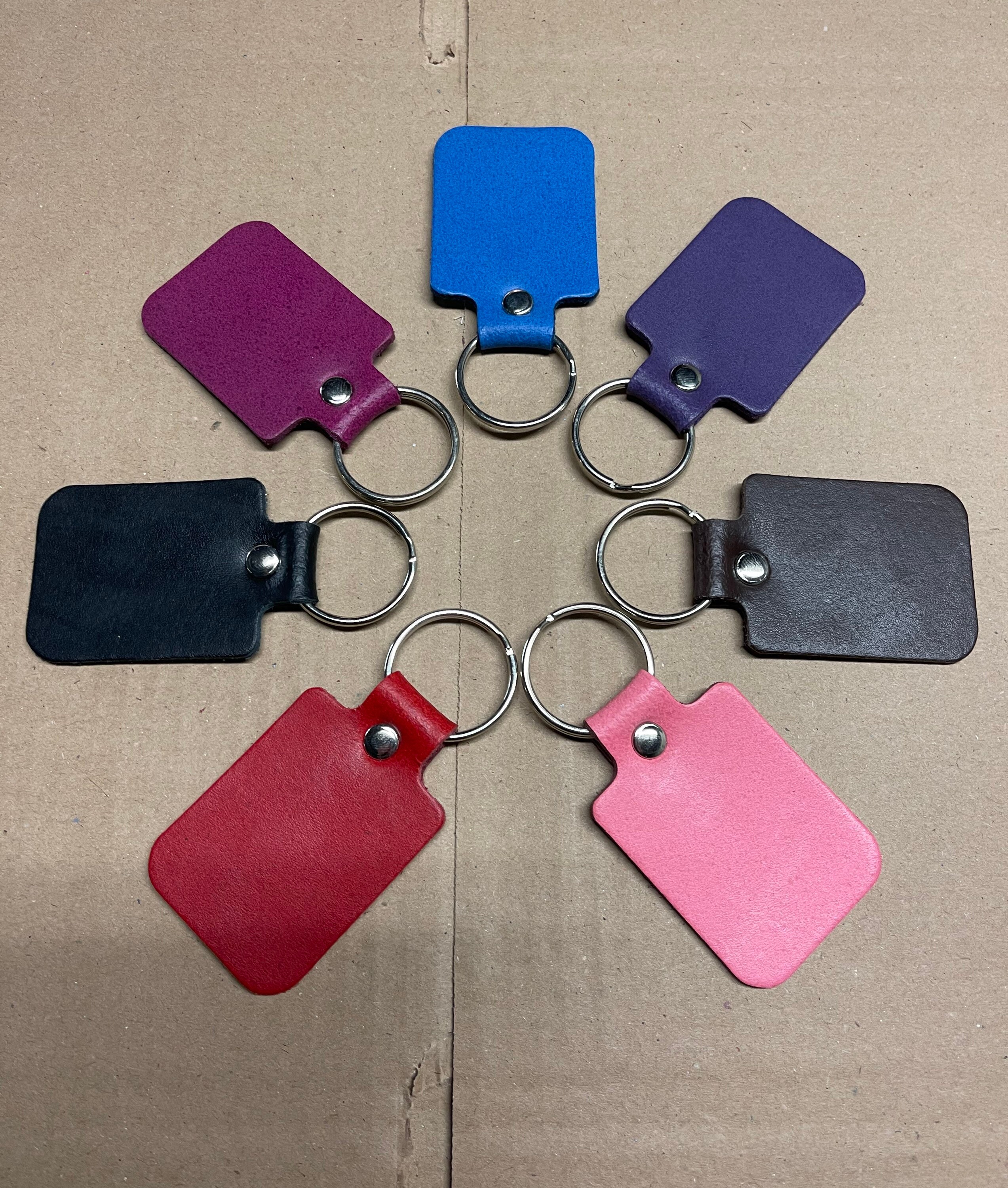 Leather Key Ring Blanks Bag of 50 Genuine Leather Key Fob Blanks Etsy