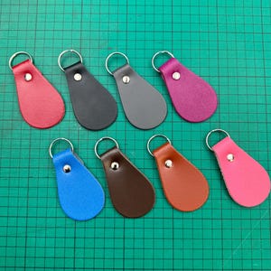 Genuine Leather Keyring Blanks: Bulk Bag of 100, UK Made