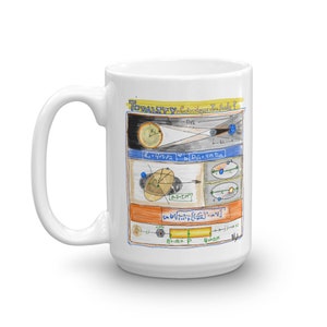 大きなコーヒーマグ - 日食情報付き