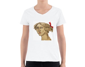 Max Flex's Muse-woman Miss Mimosa Women's Casual V-Neck Shirt