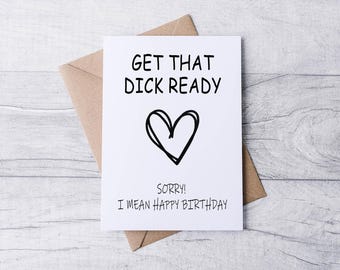 Raunchy Birthday Card for Him – Naughty, Sexy, Dirty
