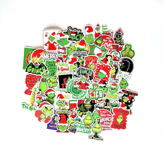 Perfectly Funny Christmas Grinch Stickers-Set of 10-50pcs stickers
