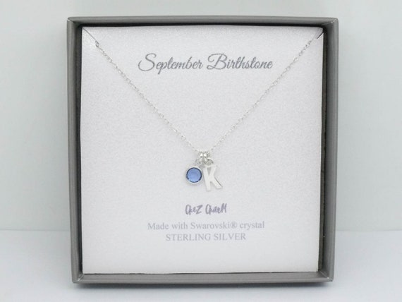 September Birthday Charm Dark Blue Cubic Zirconia Sterling Silver September Birthday Charm Dark Blue Cubic Zirconia Sterling Silver
