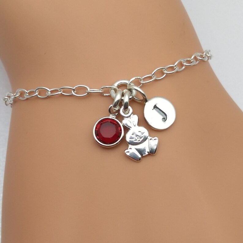 925 Silver Cute Animal Jewellery Silver Rabbit Jewellery Personalised Bunny Rabbit Gift Bunny Rabbit Sterling Silver Bracelet