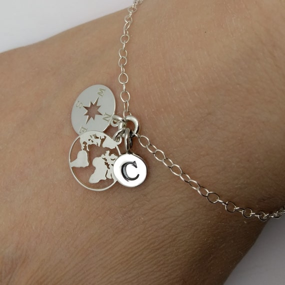 etsy compass bracelet