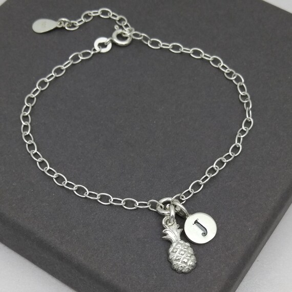 Sterling silver shop pineapple bracelet