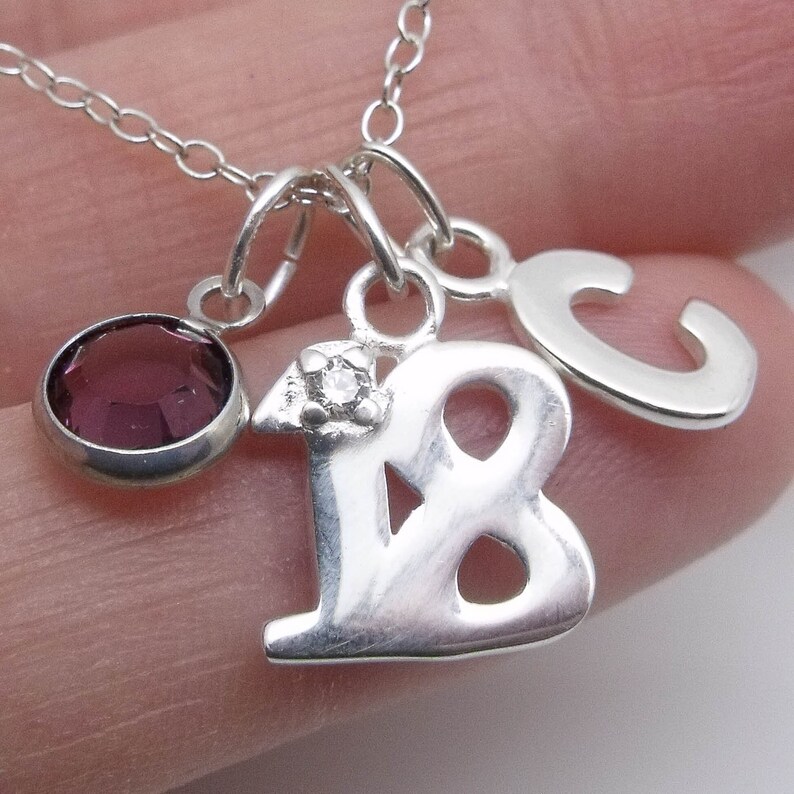 Sterling Silver 18th Birthday Monogram Necklace age 18  Etsy