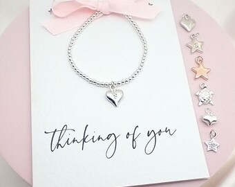 Thinking of You Gift Bracelet | Simple Thoughtful Gift for Her | Just Because Bracelet | Letterbox Gift Idea
