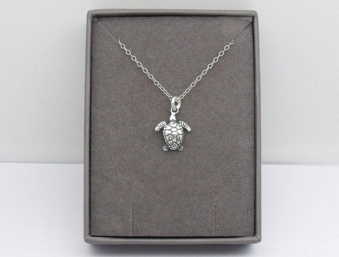 Sterling Silver Turtle Necklace Tortoise Necklace Turtle Jewellery 925 ...