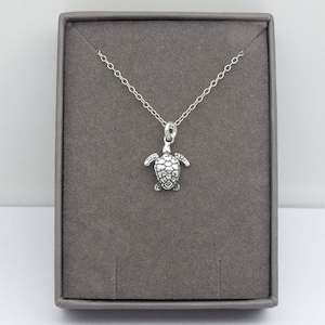 Sterling Silver Turtle Necklace | Tortoise Necklace | Turtle Jewellery | 925 Silver