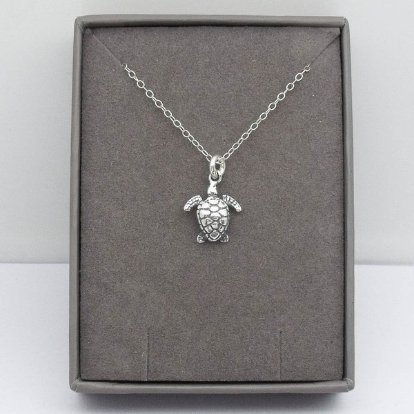 Sterling Silver Turtle Necklace | Tortoise Necklace | Turtle Jewellery | 925 Silver