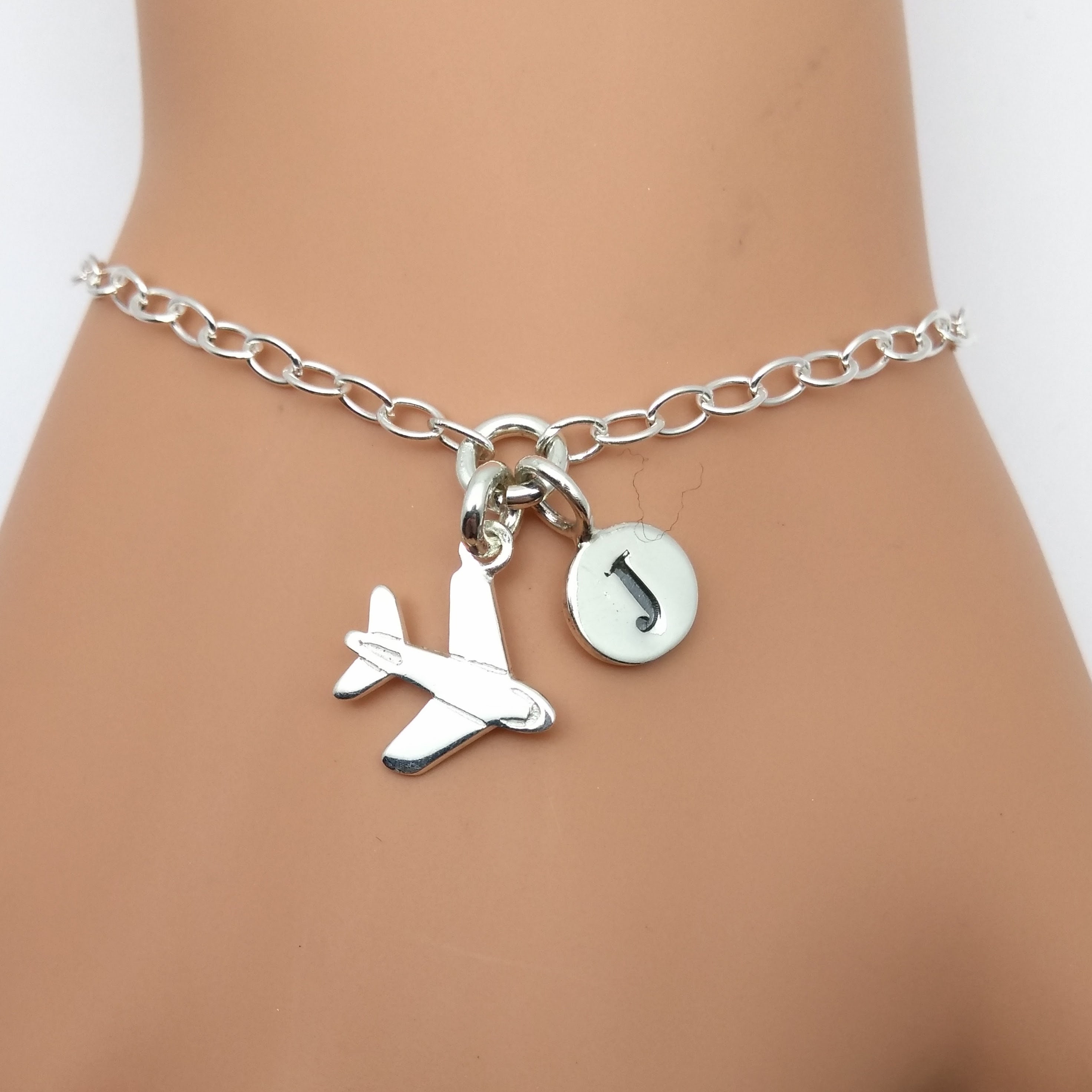 Airplane charm deals bracelet