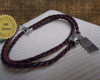 Leather bracelet with Pendant