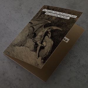 Salutations sataniques - la carte de voeux d’anniversaire astuce plus grand