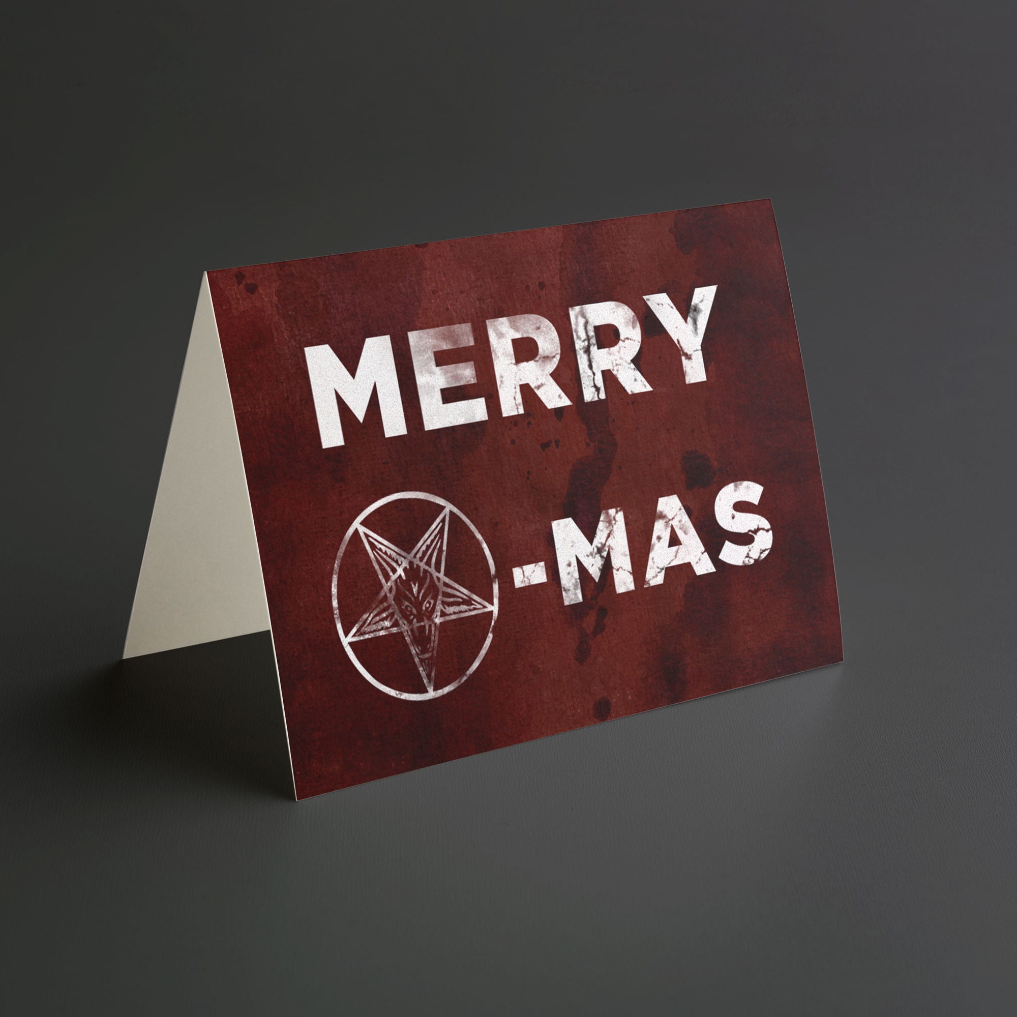 Satanic Christmas Card 3pk Merry Christless Sigil of Baphomet Etsy