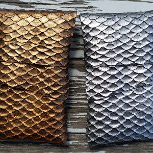 Tarottas Dragon Scale: bronzen orakelzakje van kunstleer afbeelding 4