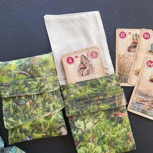 Bolsa dobrável Green Forest Lenormand Mini Tarot Playing Card