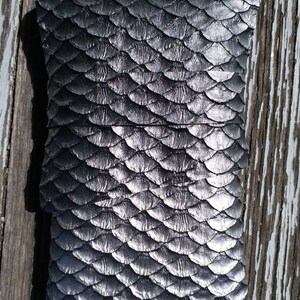 Tarottas Dragon Scale: bronzen orakelzakje van kunstleer Silver Mermaid Scale
